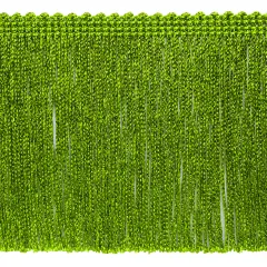 5 Yards of 4" Metallic Chainette Fringe Trim | 5 yard cut Lime