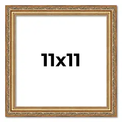 11x11 Museum-Quality Picture Frame with UV-Resistant Acrylic & Acid-Free Backing, Available in 4 Finishes - Gold, Silver, Bronze, and Black