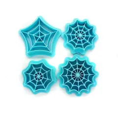 Spiderweb Clay Cutter Set, Halloween Shapes for Earrings, 4 pcs