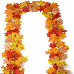 2 Pack Fall Garland 6.5Ft - Deep Red