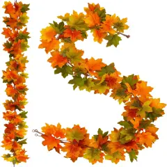 4 Pack Fall Maple Leaves Garland - 5.2ft (Style 1)