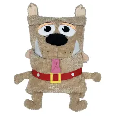 Shamzees: Dog - Brown - Plush Pillow Cover, Soft Huggable Animal Character, Kids Playful Pillow Eating Friend, Fits Standard Size, Machine Washable