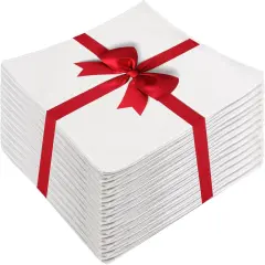 100PCS 10x10 Inches White Cotton Precut Fabric Bundles