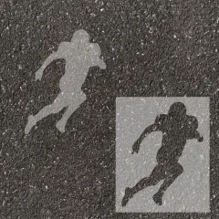 Football Player Parking Space Stencil | High School Senior Parking Spot Stencil | Reusable Stencil | Stencil Ease |