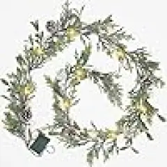 White Berry & Ball, Battery Operated with Timer