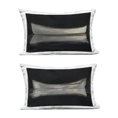 Stupell Industries Still Canoe Reflections 2 Piece Outdoor Printed Pillow Set design by Ethan Harper, 14 x 7 x 20