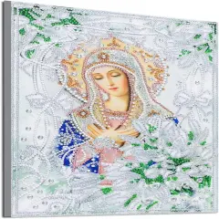 Diamond Painting Kits Virgin Mary Religion 5D Special Shaped for Adults Partial Drill Crystal Rhinestone Diamond Paintings Art Craft Kits for Home Wall Decor