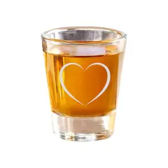 2oz Heart Shot Glass