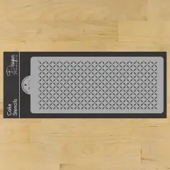 Eyelet Lattice Cake Stencil | C776 by Designer Stencils | Cake Decorating Tools | Baking Stencils for Royal Icing, Airbrush, Dusting Powder | Reusable Plastic Food Grade Stencil for Cakes | Easy to Use & Clean Cake Stencil