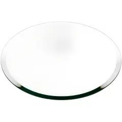 Plymor 12" Round, 5mm Thick Beveled Glass Mirror Circle