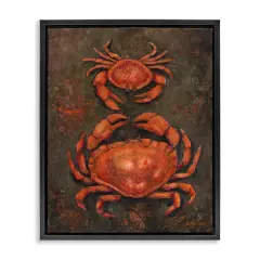 Stupell Industries Small & Large Crab Pair Floating Frame Design by Jody Bergsma