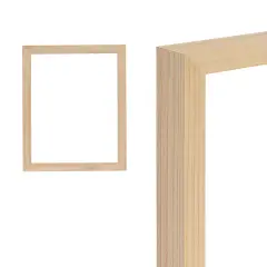 Creative Mark Ambiance Unfinished Deep Gallery Frame, 18x24" Open Back Natural Wood Frames for Canvas and Mounted Artwork, 3/4" Face, 1-1/4" Deep, No Glass or Backing