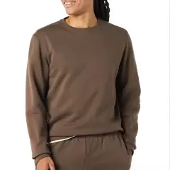 Gildan&reg; Midweight Crewneck Long Sleeve Sweatshirt Brown Savana