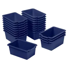 Scoop Front Storage Bins, Multipurpose Organization, 20-Pack Navy