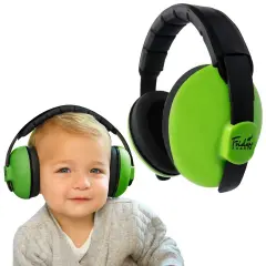 Friday 7Care Baby Headphones - Baby Ear Protection, Noise Cancelling Headphones with Adjustable Headband for Ages 0-24 Months, Green Multicolor