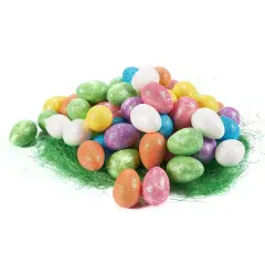 Juvale 72 Pack Glittery Small Foam Easter Eggs for Crafts, Spring Decorations for DIY Projects, Table Centerpieces and Mini Egg Basket Fillers for Arts, Classroom Activities and Holiday Displays Multicolor
