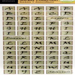 American Traditional Designs Stamp Alphabet Stickers