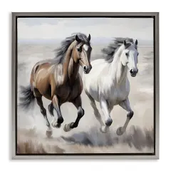 Stupell Industries Wild Run Horse Pair Floating Frame By Kim Allen