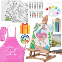 Portable Wooden Art Easel Painting Kits for Kids