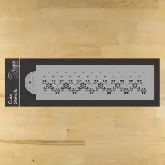 Swiss Dot Floral Lace Cake Stencil Side | C899 by Designer Stencils | Stencils for Royal Icing, Airbrush, Dusting Powder |