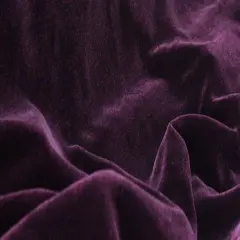1 Yard Silk Rayon Velvet Fabric 45 Inches Width Eggplant Purple