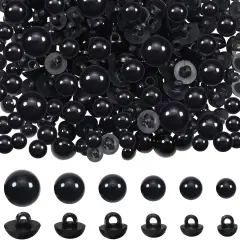 320pcs Sew On Safety Eyes Buttons Black 8mm to 15mm