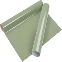 12" x5ft Khaki Green Iron on Vinyl for T-Shirts