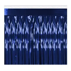 Beistle 1-Ply Metallic Fringe Drape - 10ft Blue