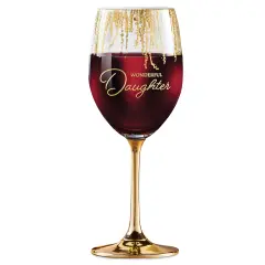 Collections Etc Crystal Giftable Wonderful Daughter Wine Glass