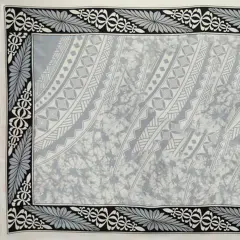 72" L x 45" W Kingdom of Tonga Crown Sarong Polyester Fabric White