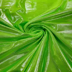 1 Yard Foggy Foil Shimmer Nylon Spandex Fabric 4 Way Stretch Reflective Lightweight 58-60 inches width Neon Green-Silver