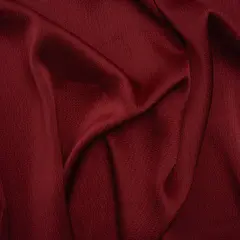 1 Yard Wine Red Hammered Polyester Satin Fabric Multipurpose 56 Inches Width