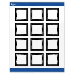 Avery Printable Square Labels, Black and White Polka Dots, 2" x 2", Glossy White Square Labels, Permanent, Laser/Inkjet, 120ct, Great for Product Labels
