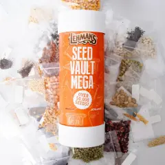 Lehman's Heirloom Garden Seed Vault Kit, Mega with PVC Case and Guide, 70+ Varieties of Vegetable Herb and Fruit Seeds, 50K+ Seeds