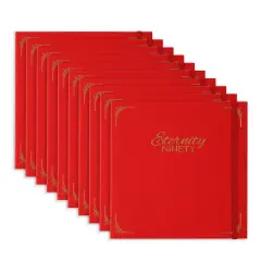 New York Central Eternity Ninety Flat Book- 8x8" Sketch Watercolor Journal, 10-Pack - Red Soft Paperback- Watercolor Sketchbook w/ Elastic Band, 100 Total Sheets 100% Cotton, 90 lb Cold-Pressed