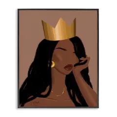 Stupell Industries Regal Crowned Woman Framed Giclee, design by Sierra Siler