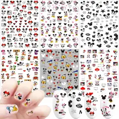 Cartoon Nail Art Stickers Decals 3D Nail Art Supplies Designer Nails Stickers