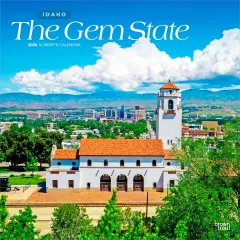 The Gem State | Idaho Places | 2026 12 x 24 Inch (Hanging) Monthly Square Wall Calendar | Plastic-Free