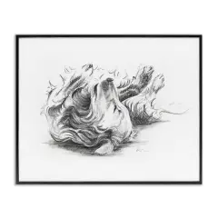 Stupell Industries Naptime Dog Drawing Framed Giclee Wall Art Design by Lindsay Kivi Fine Art