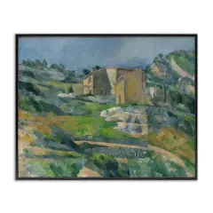 Stupell Industries Classic Cezanne Houses in Provence Framed Giclee Wall Art Design by one1000paintings