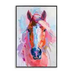 Stupell Industries Sunset Horse Visage Framed Giclee Wall Art Design by Petal Prints Design