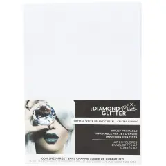 Harmony Paper Inkjet Printable Glitter EnvelopesA7-Crystal White, 200 GSM