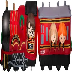 13' Gemmy Airblown Inflatable Harry Potter's Christmas Hogwarts Express Train Scene Yard Decoration 880007