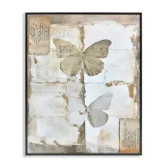 Stupell Industries Vintage Butterfly Collage Framed Giclee Wall Art Design by RileyB