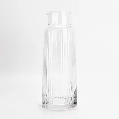 Ribbed Glass Pitcher By Kinor Decor Clear