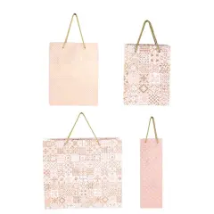 Assorted Paper Bags - Set of 7 Pink