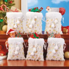 Collections Etc Snowflake Treat Bag Set Of 6