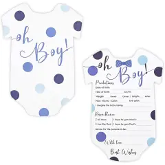 Baby Shower Predictions and Advice Cards, (5 x 7 In, 50-Pack)