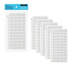 HG Art Concepts Painters Color Diary Watercolor Swatch Card, 48-Pan Size, 5-Pk, 140 lb Hot Press 100% Cotton Paper, Fits New York Central Palette Box, Color Swatch Book for Markers & Colored Pencil