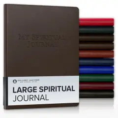 Gallery Leather Large Spiritual Journal - 9.75"x7.5" Freeport Mocha